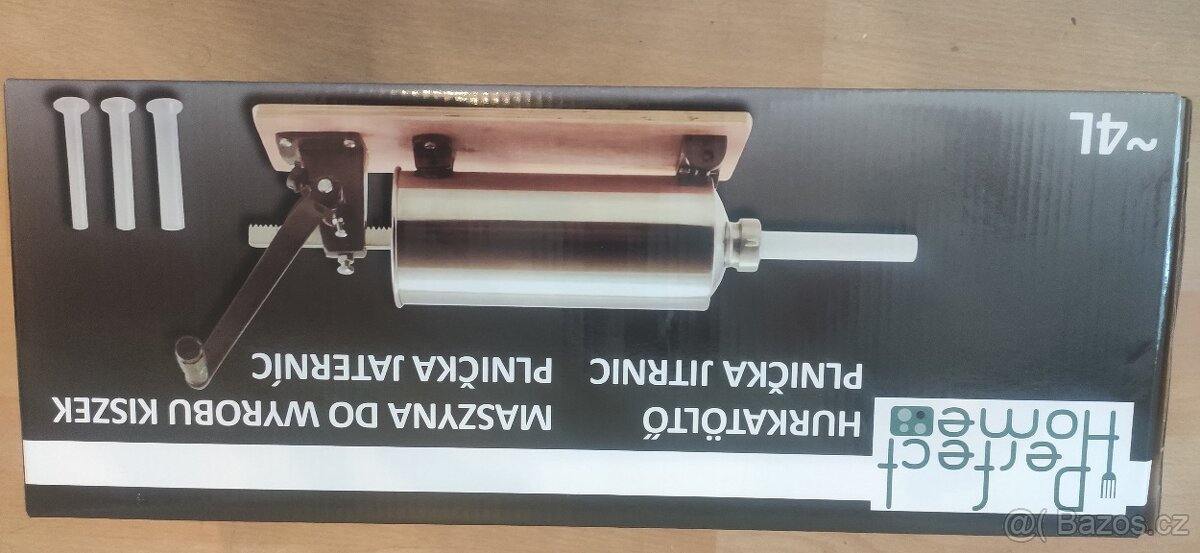 Plnička klobás a jitrnic nerez 4 L nová