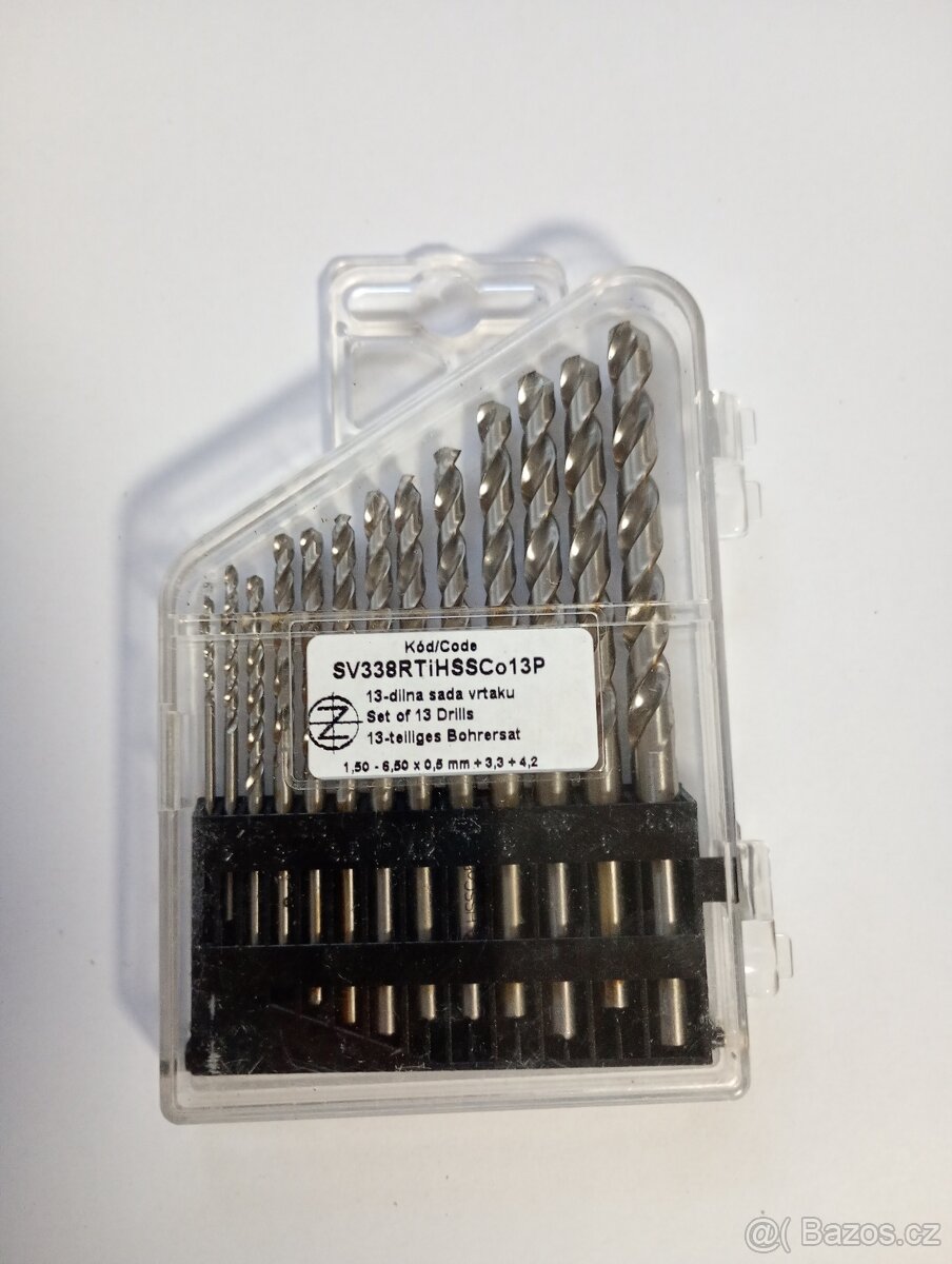 Sada vrtáků HSS na ocel 1,5-6,5mm 13ks
