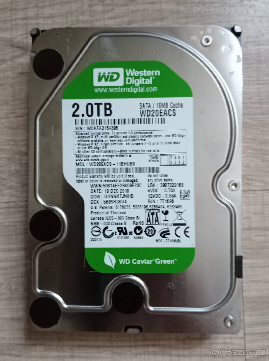 Harddisk WD Caviar Green 2TB