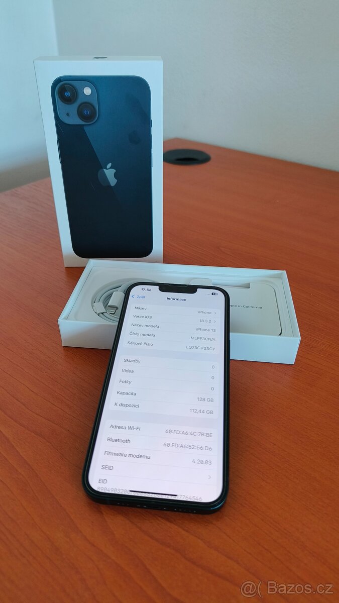 Apple iPhone 13 128GB Midnight+Apple Watch Series 8 GPS 45mm