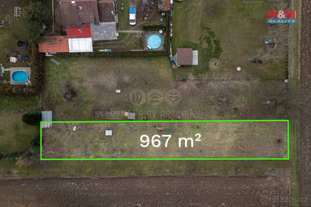 Prodej pozemku k bydlení, 967 m², Dub nad Moravou