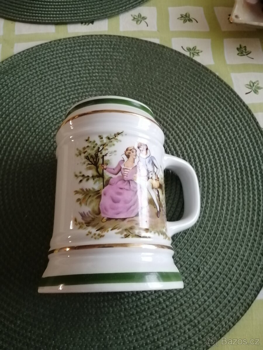 Retro korbel porcelán