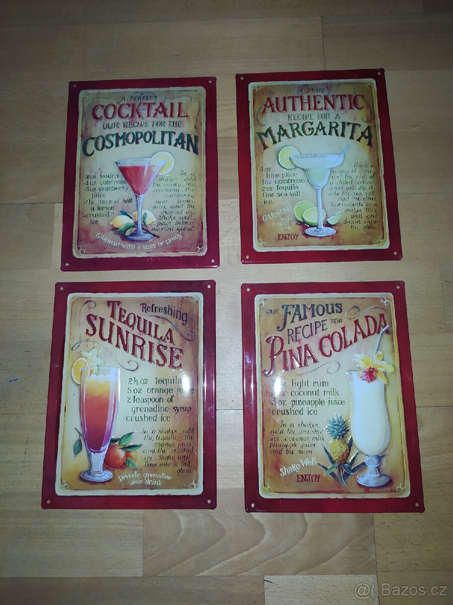Dekorativní tabulky Cocktail Cosmopolitan