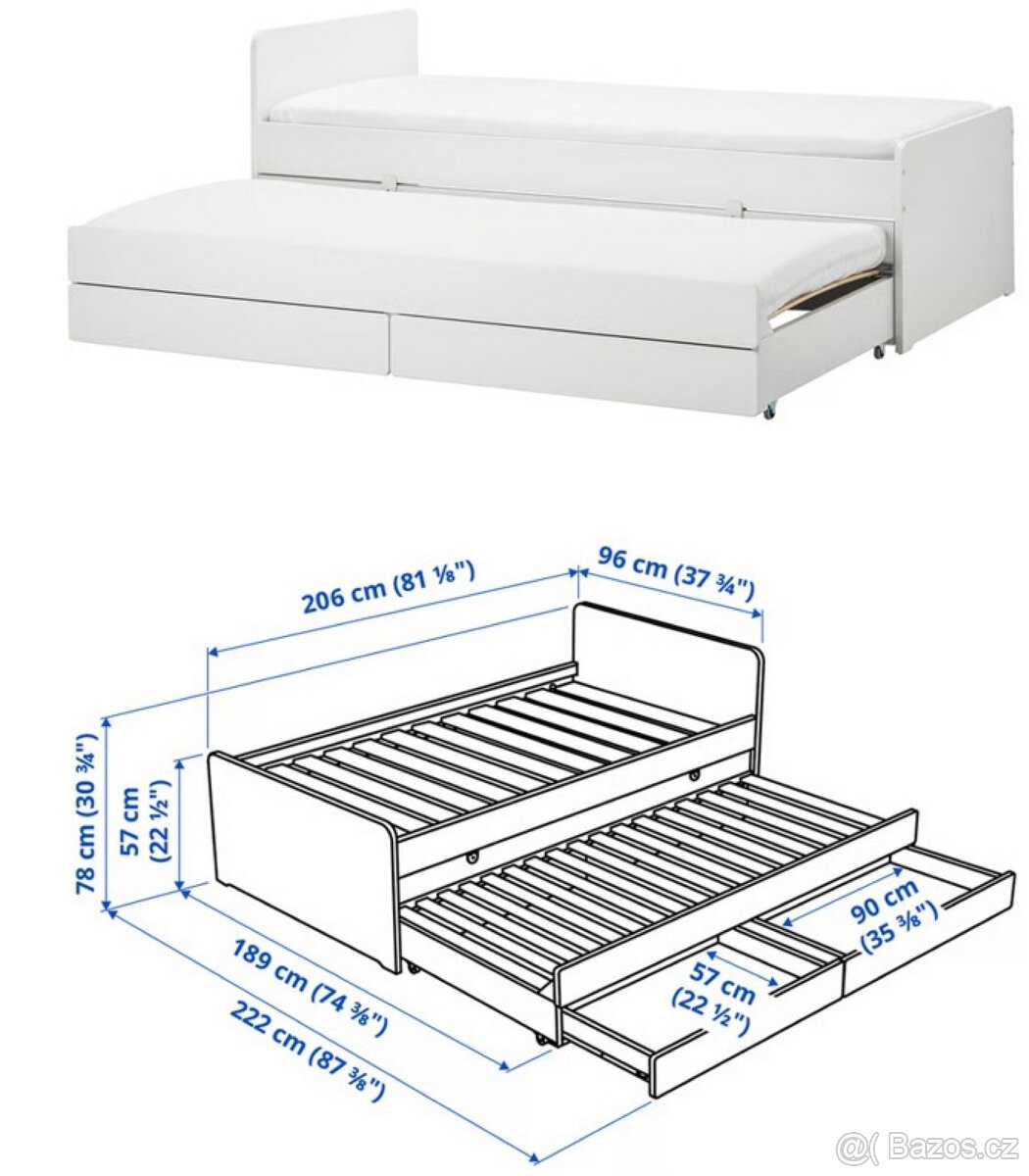 Ikea SLÄKT postel rozkládací