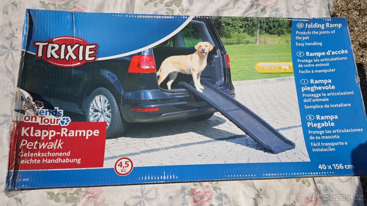 Prodám nástupní rampu nosnost 90kg Trixie Pet ramp