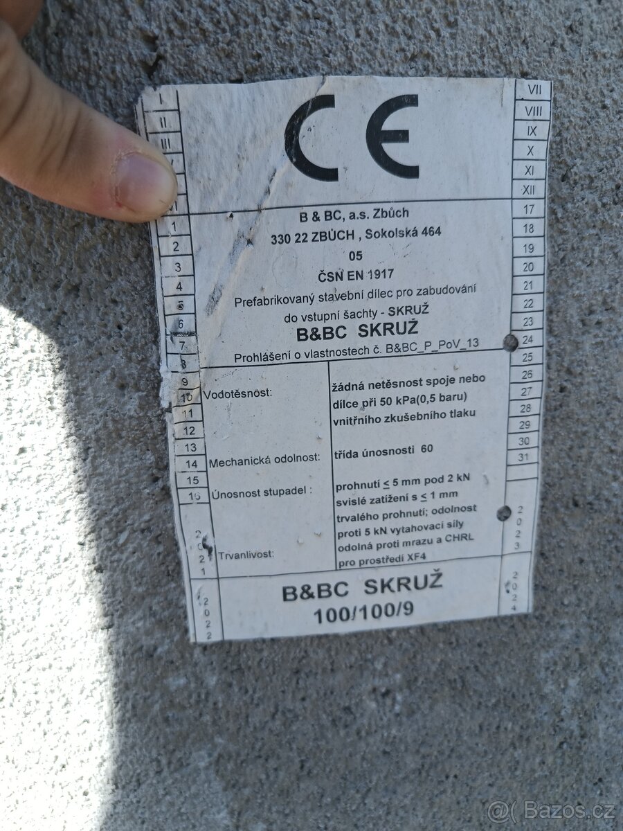 Betonova skruž 100