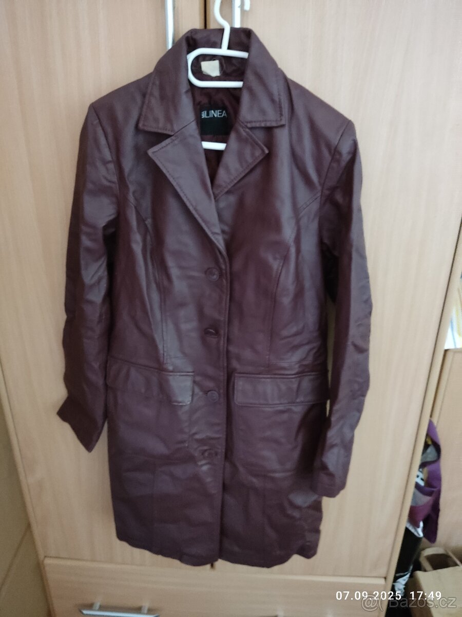 Dámský kožený kabát zn. Mia Linea vel. 38