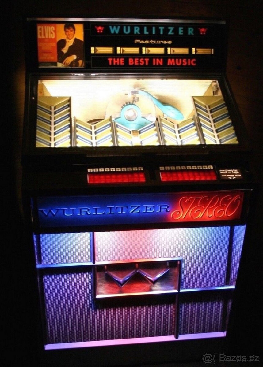 Hudební skříňka Wurlitzer ELVIS Jukebox z roku 1961, USA