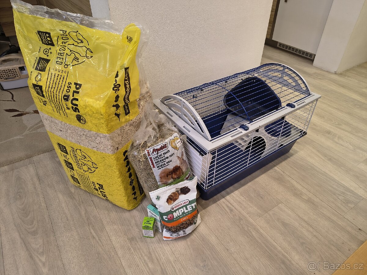 Prodám klec na králíka nebo morče velikost 80cm