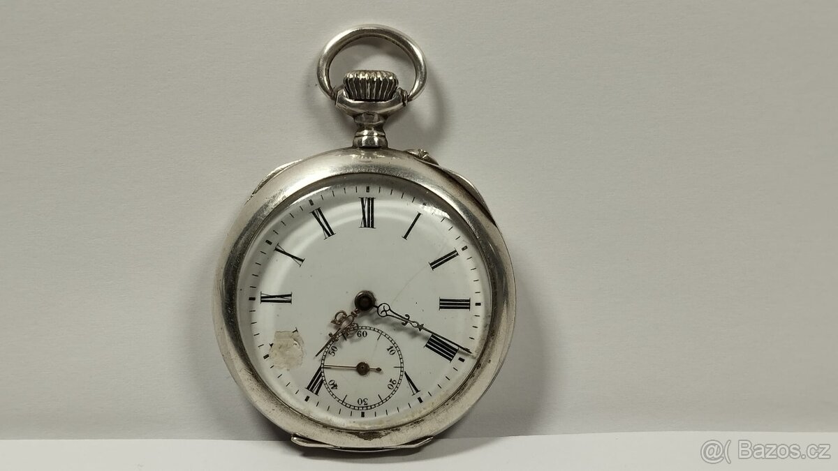 Staré stříbrné kapesní hodinky, stříbro, ag, zasiláme ihned