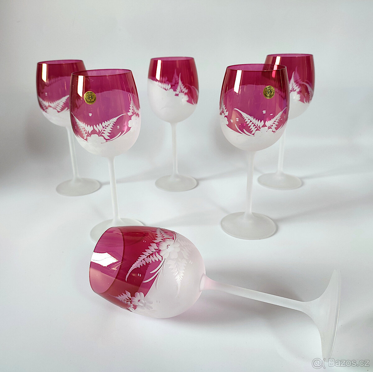 Sklenice, skleničky vyšší,nepoužívané Made in Czech republic