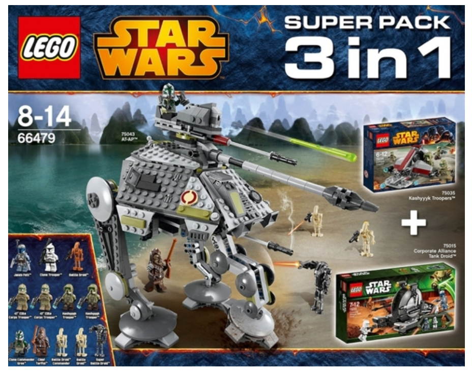 Nové LEGO 66479 Star Wars Value Pack / Super Pack 3 in 1