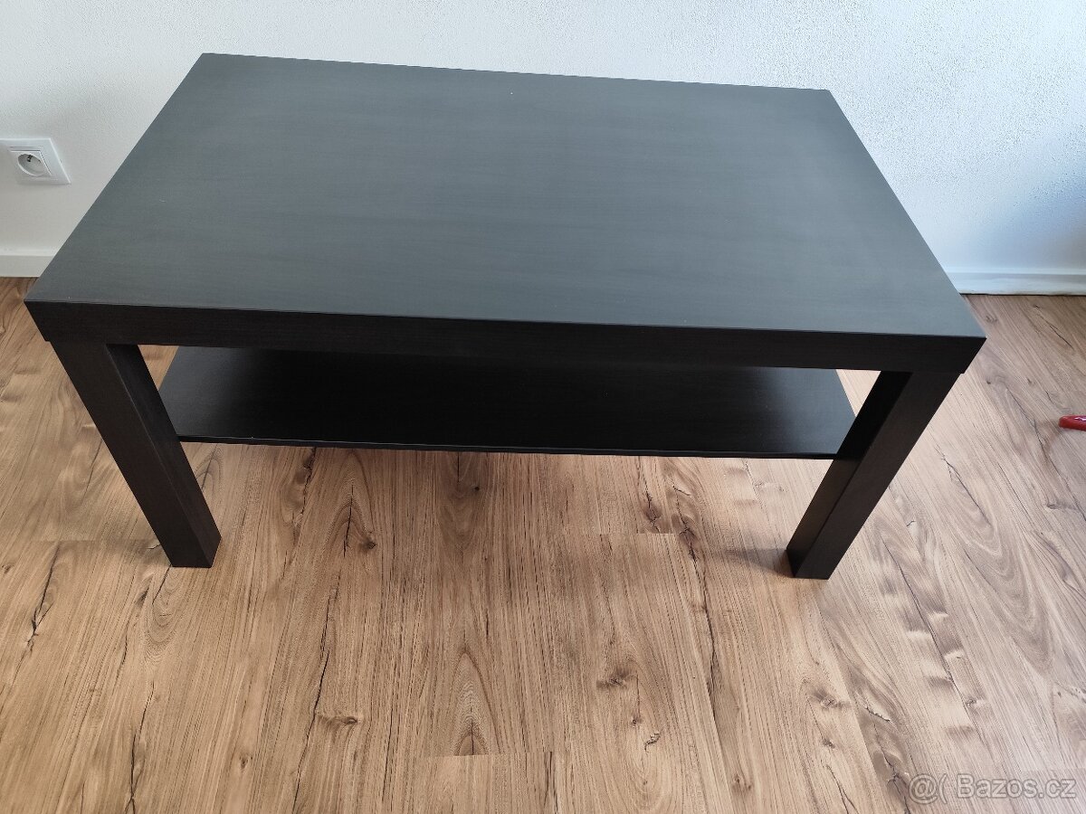 Konferenční stolek, černá, 90x55 cm