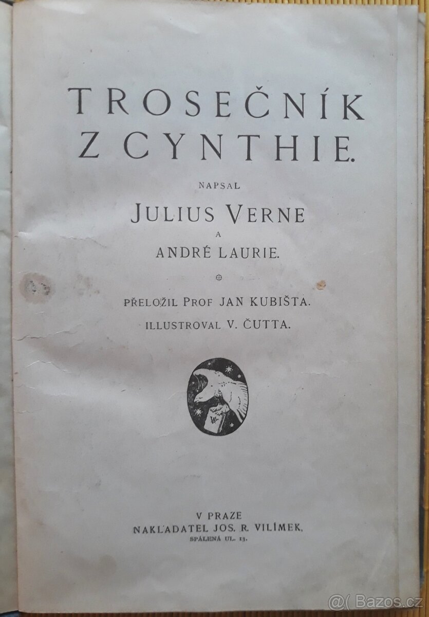 Trosečník z Cynthie (Jules Verne), nakladatel Vilímek