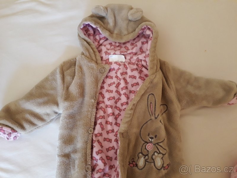 Plyšová kombinéza vel. 62/68