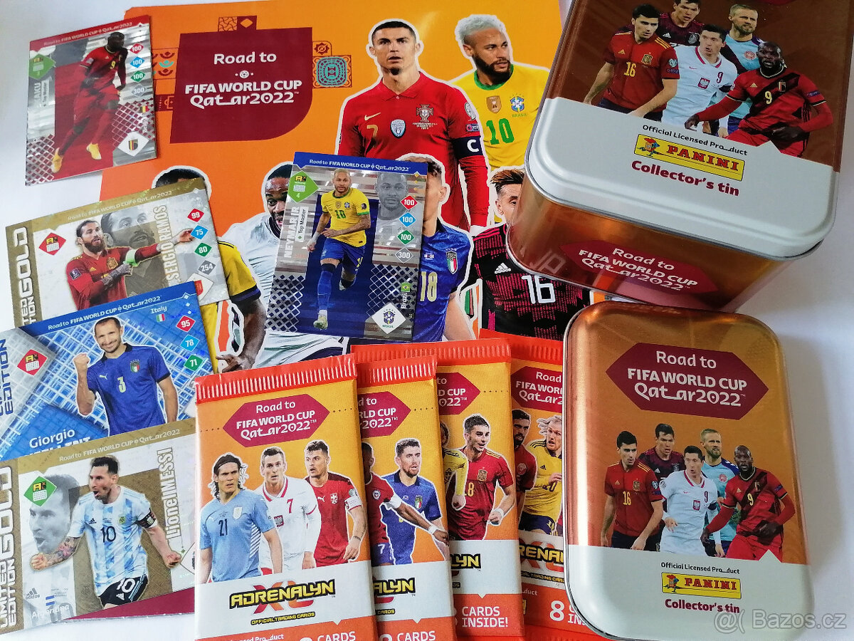 Fotbalové karty ROAD TO W.C. QATAR 2022 Albumy,balíčky,boxy