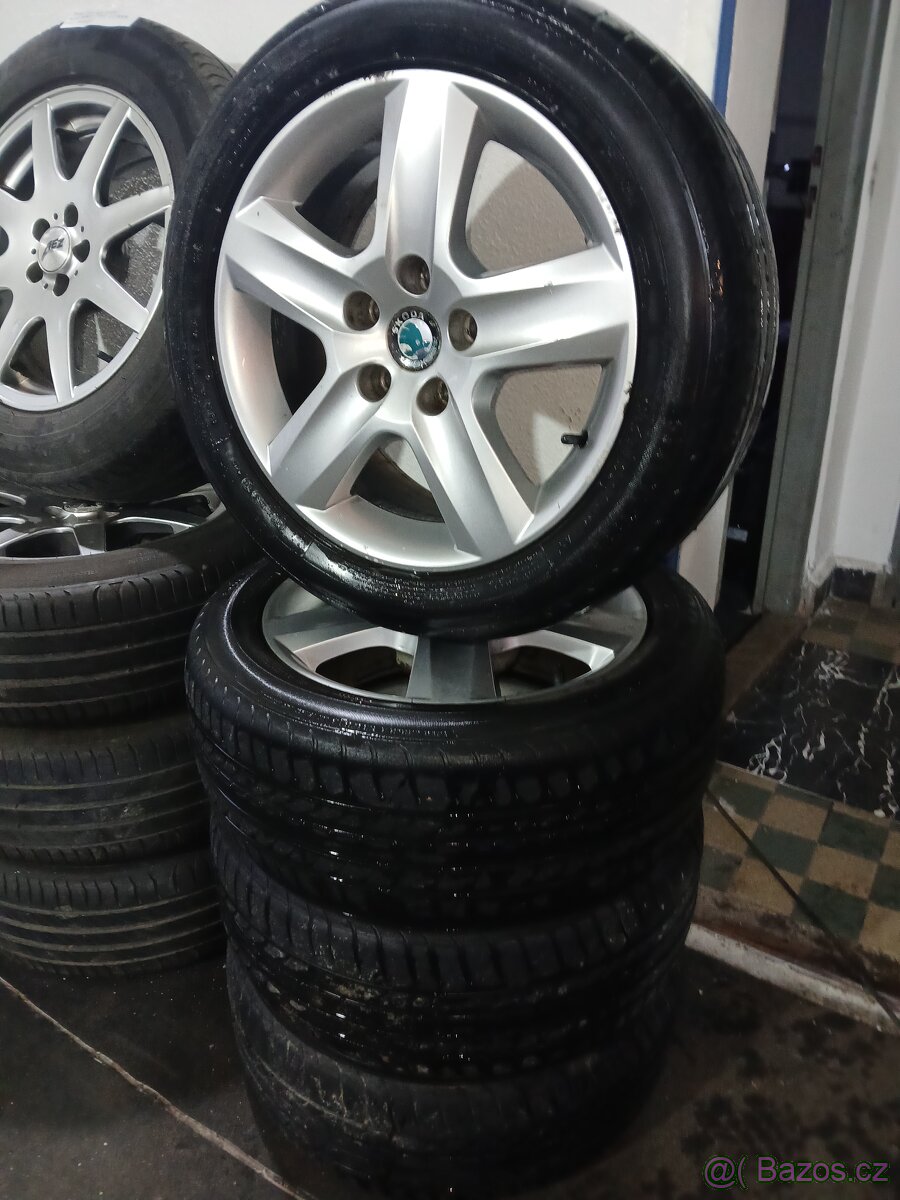 SADA LETNÍCH KOL ORIGINÁL ŠKODA R16 3U0601025G