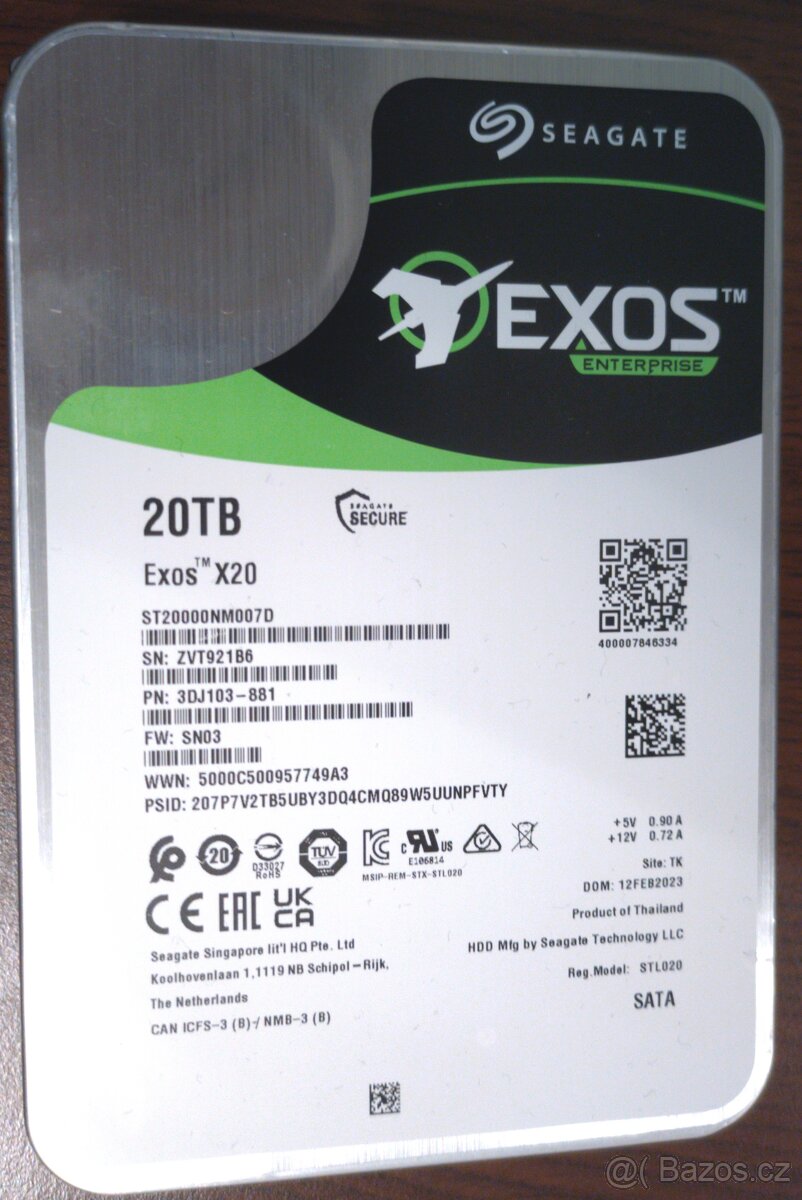 Seagate Exos X20 20TB ST20000NM007D