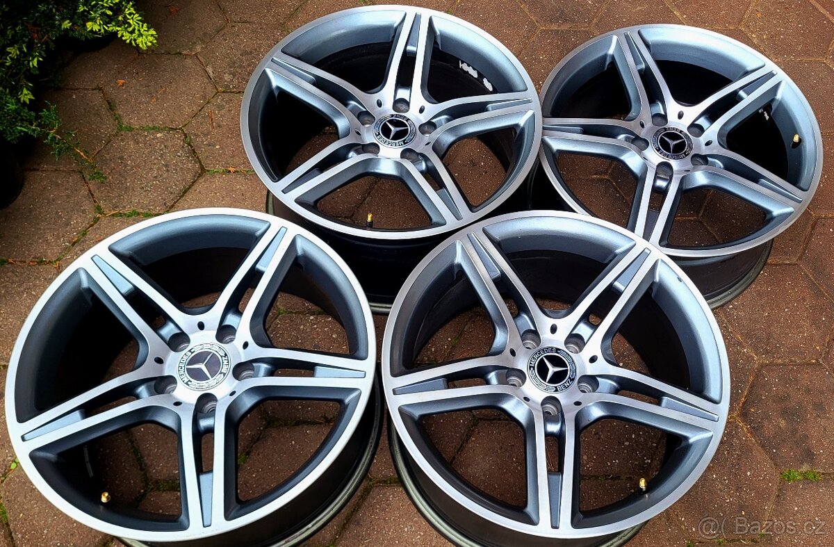 alu R18 5x112 bicolor, Mercedes CLS, W219, letné pneu 245/40