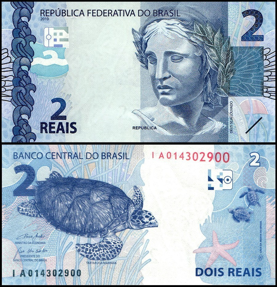 Brazílie - 2 Reály bankovka, 2010, UNC