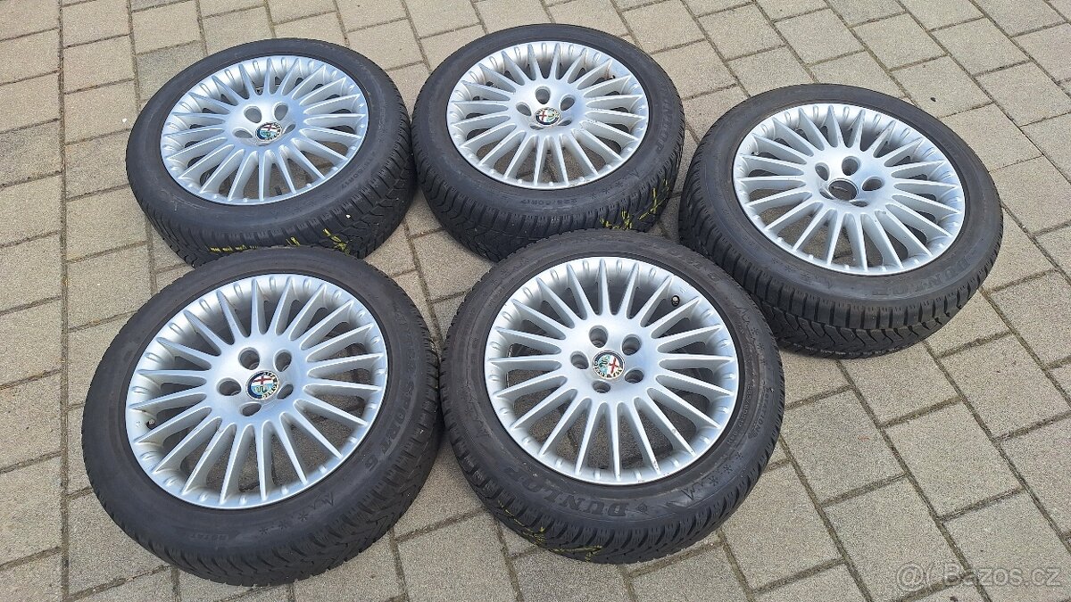 Alu kola Alfa Romeo 17" 5x110 pneu 225/50 R17 6+mm Brera 15