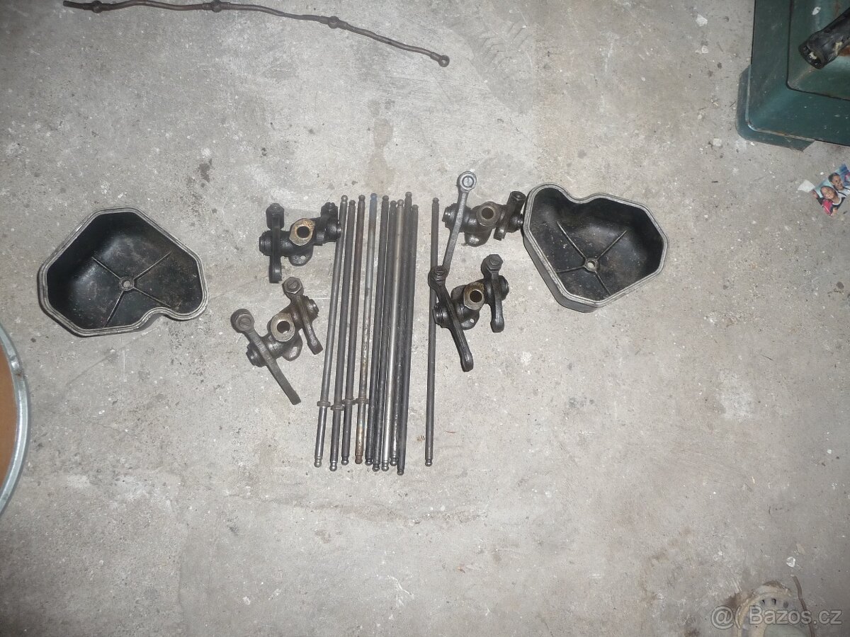 Zetor vahadla ventilů, zvedací  tyčky
