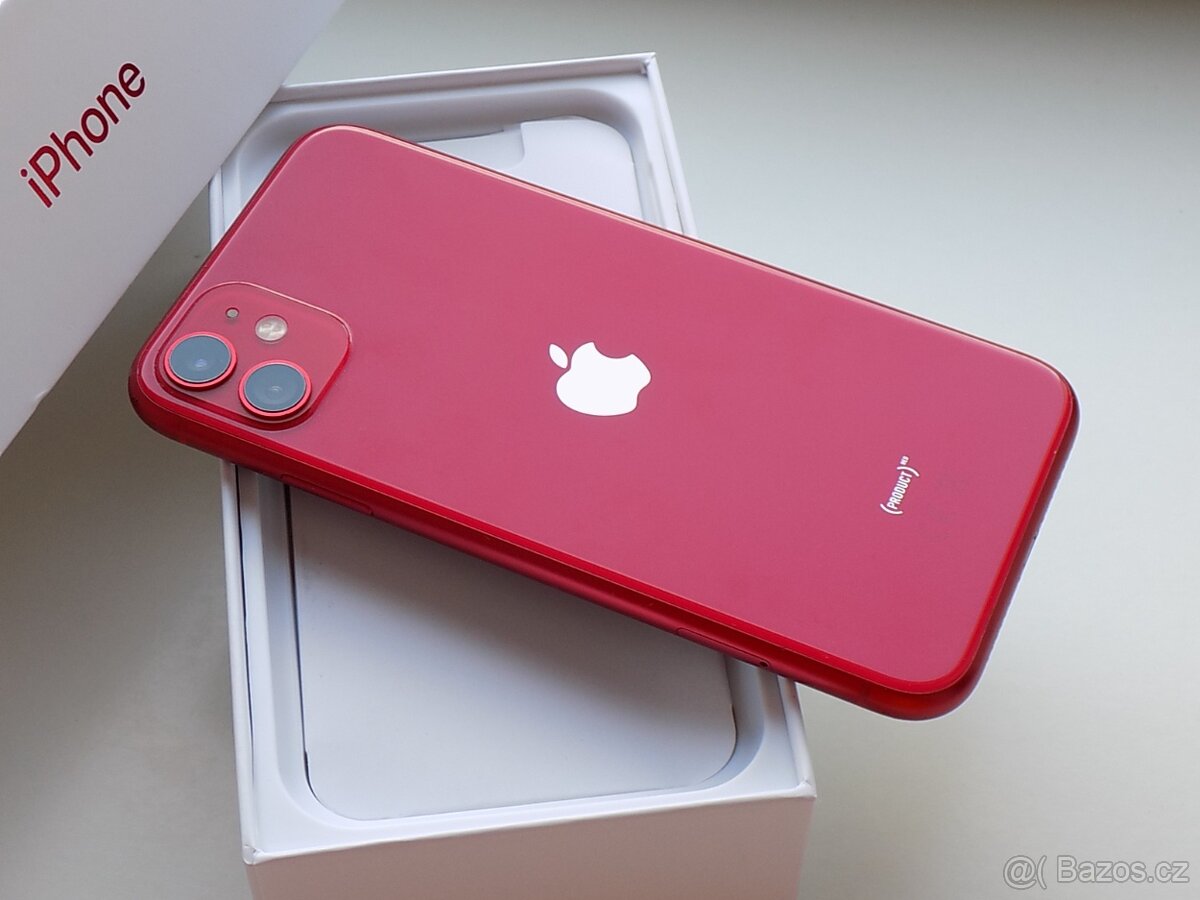 APPLE iPhone 11 64GB Product RED - ZÁRUKA - 100% BATERIE