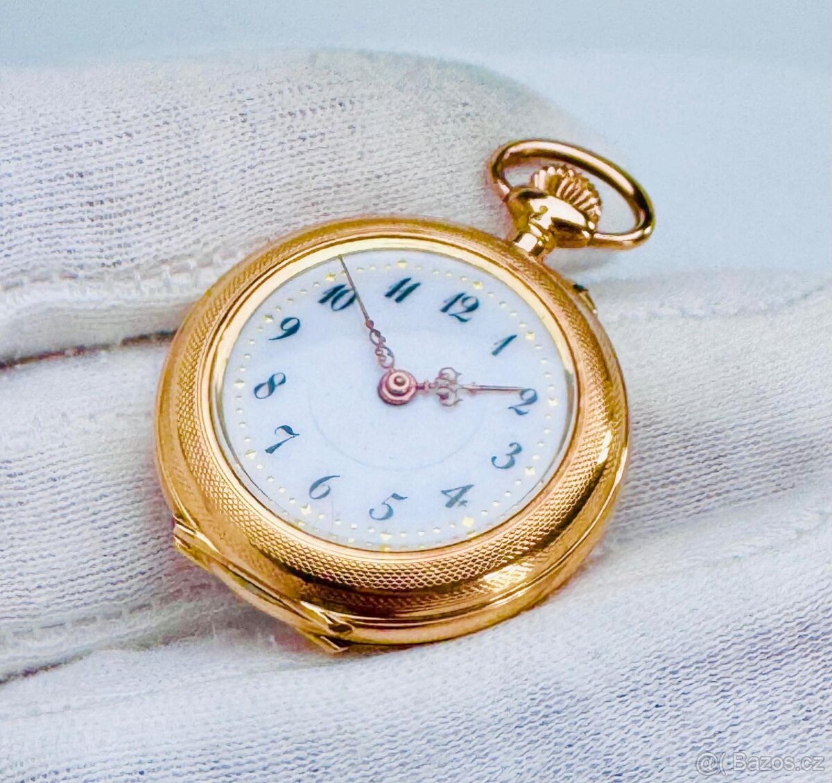 14K ZLATÉ ART DECO KAPESNÍ HODINKY TOP STAVU - FUNKČNÍ