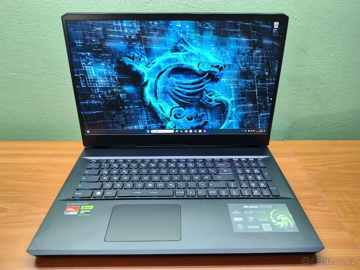 17" Alpha,RTX-4070-140w,R-9,QHD,32GB-TOP-ZÁRUKA