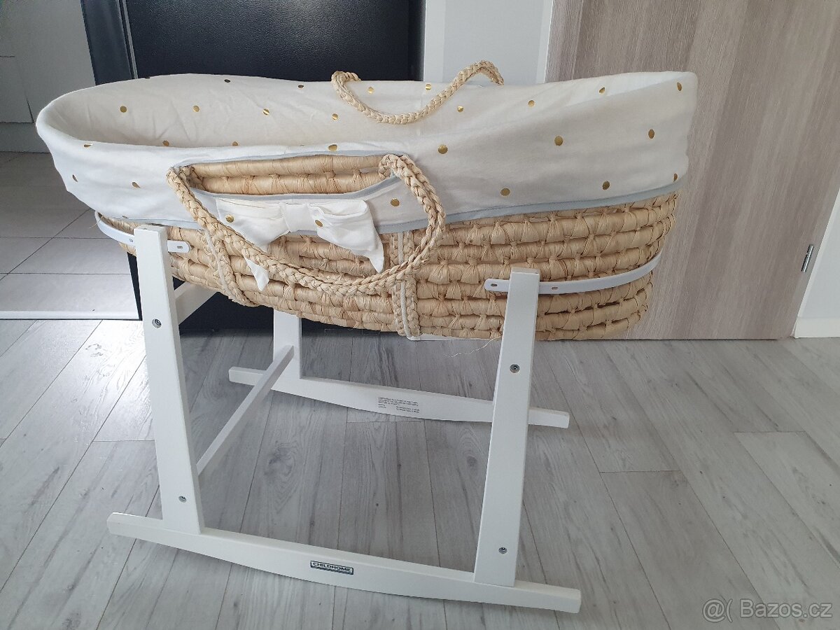 Košík kolébka pro děti Childhome Natural vč.základny