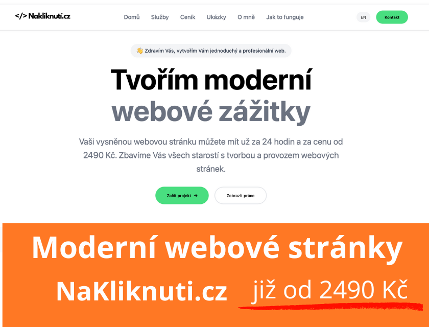 Tvorba moderních webových stránek již od 2490 Kč