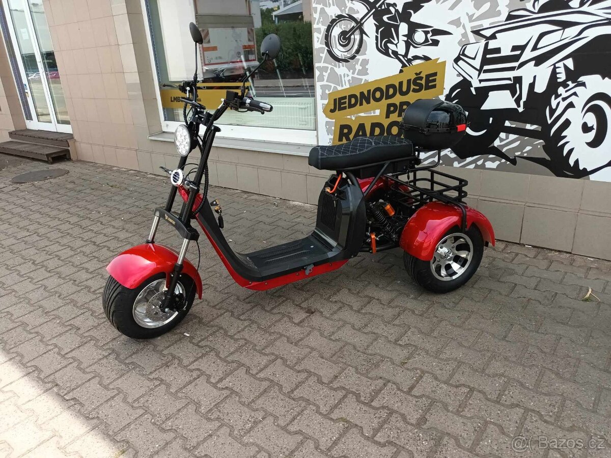 elektrická tříkolka C5 2000w červená