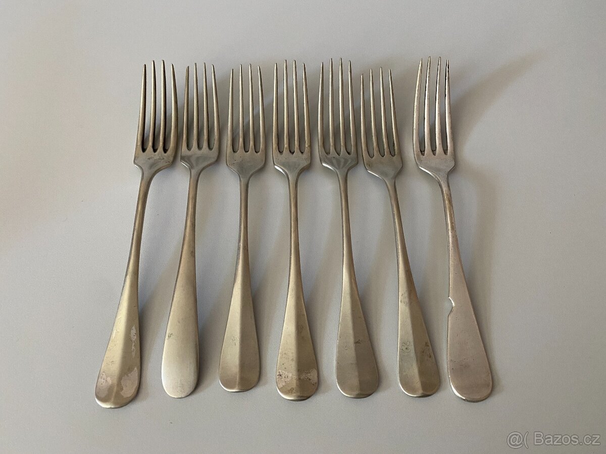 vidličky staré vidličky alpaka příbory značené postříbřené