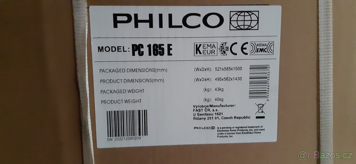 Lednice s mrazákem, nepoužívaná