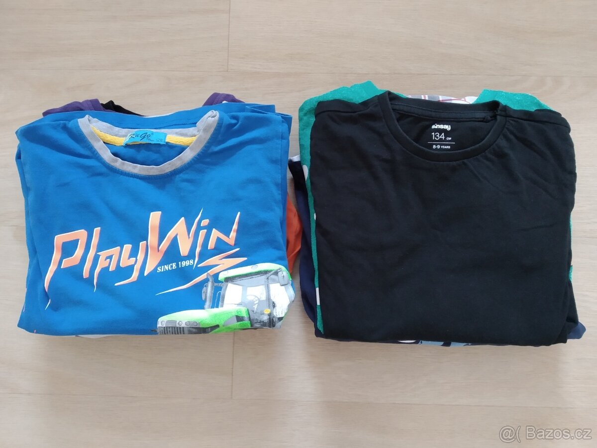 Chlapecká trika dl. rukáv vel. 122/128 -