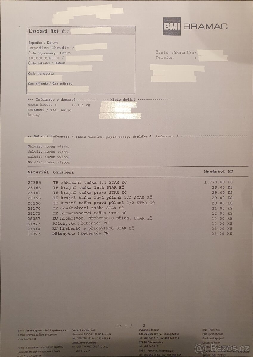 Střešní krytina Bramac