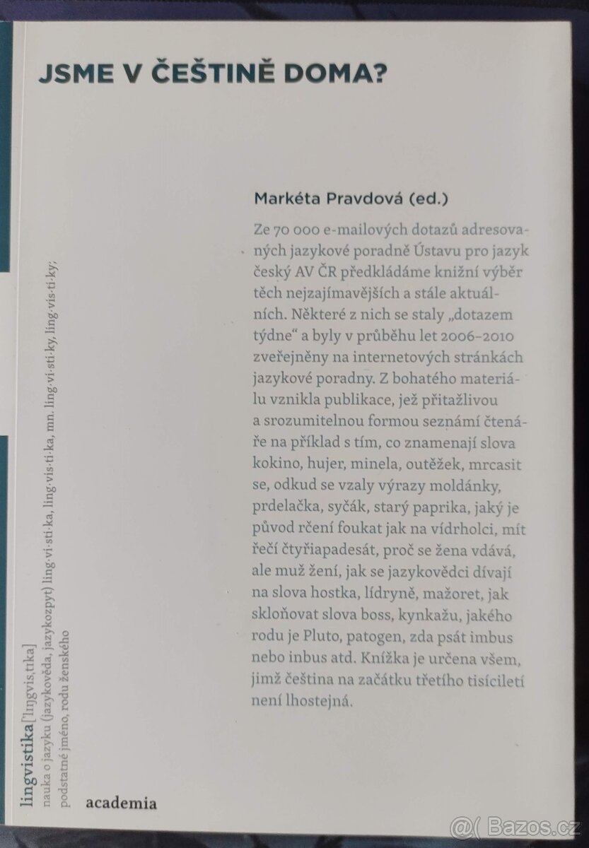 knihy o češtině nakladatelství Academia