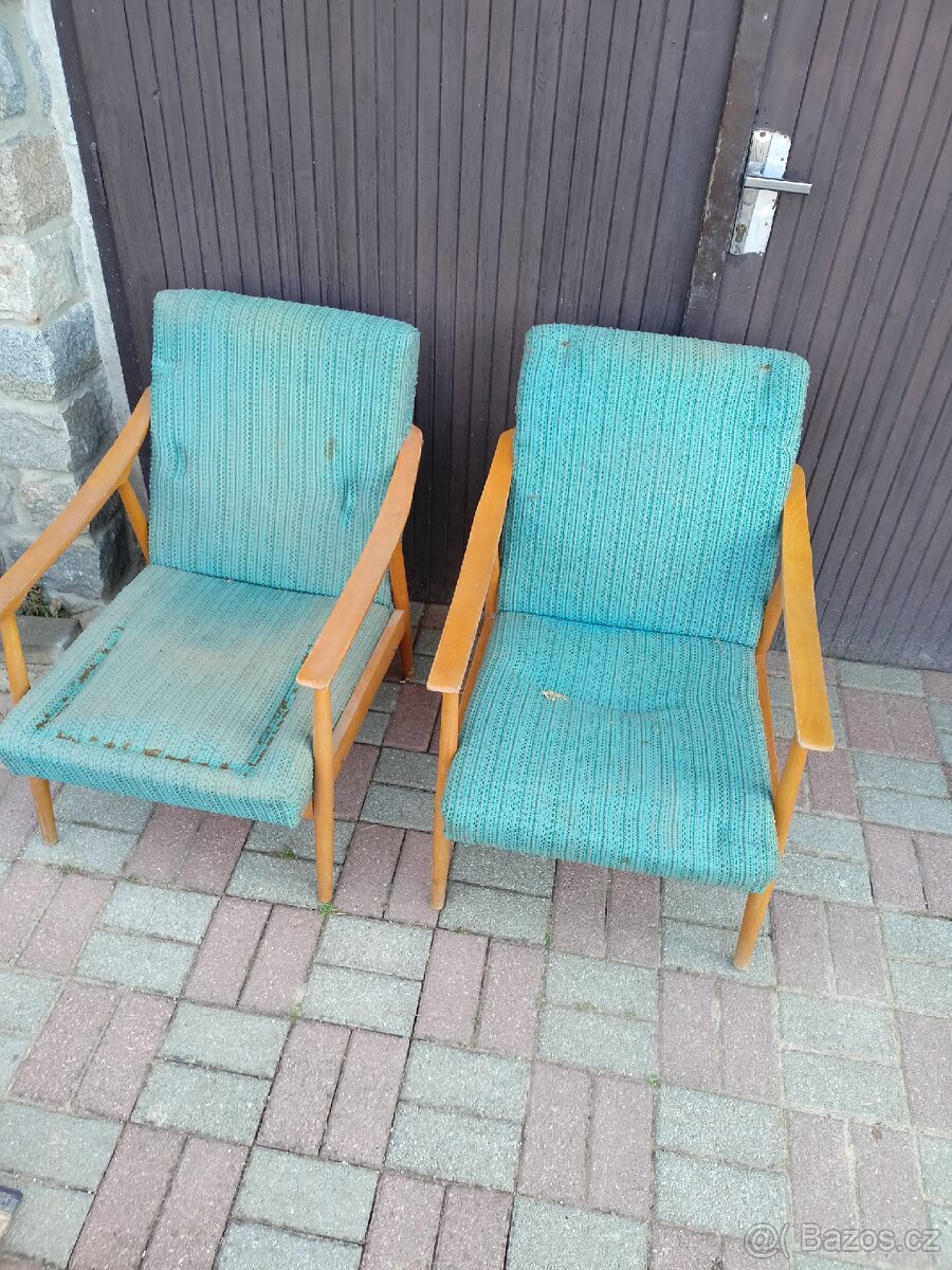 Retro křesla Lišov 2 kusy