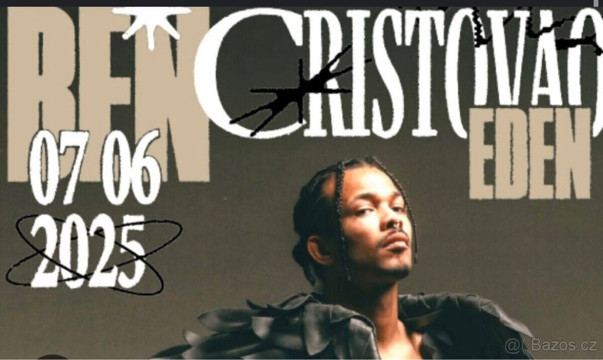 2 lístky Ben Cristovao - Eden