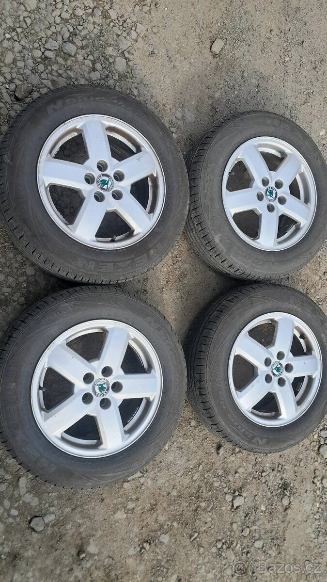 ALU 15 " Škoda orig Eleganc zimní+letní 195/65 R15