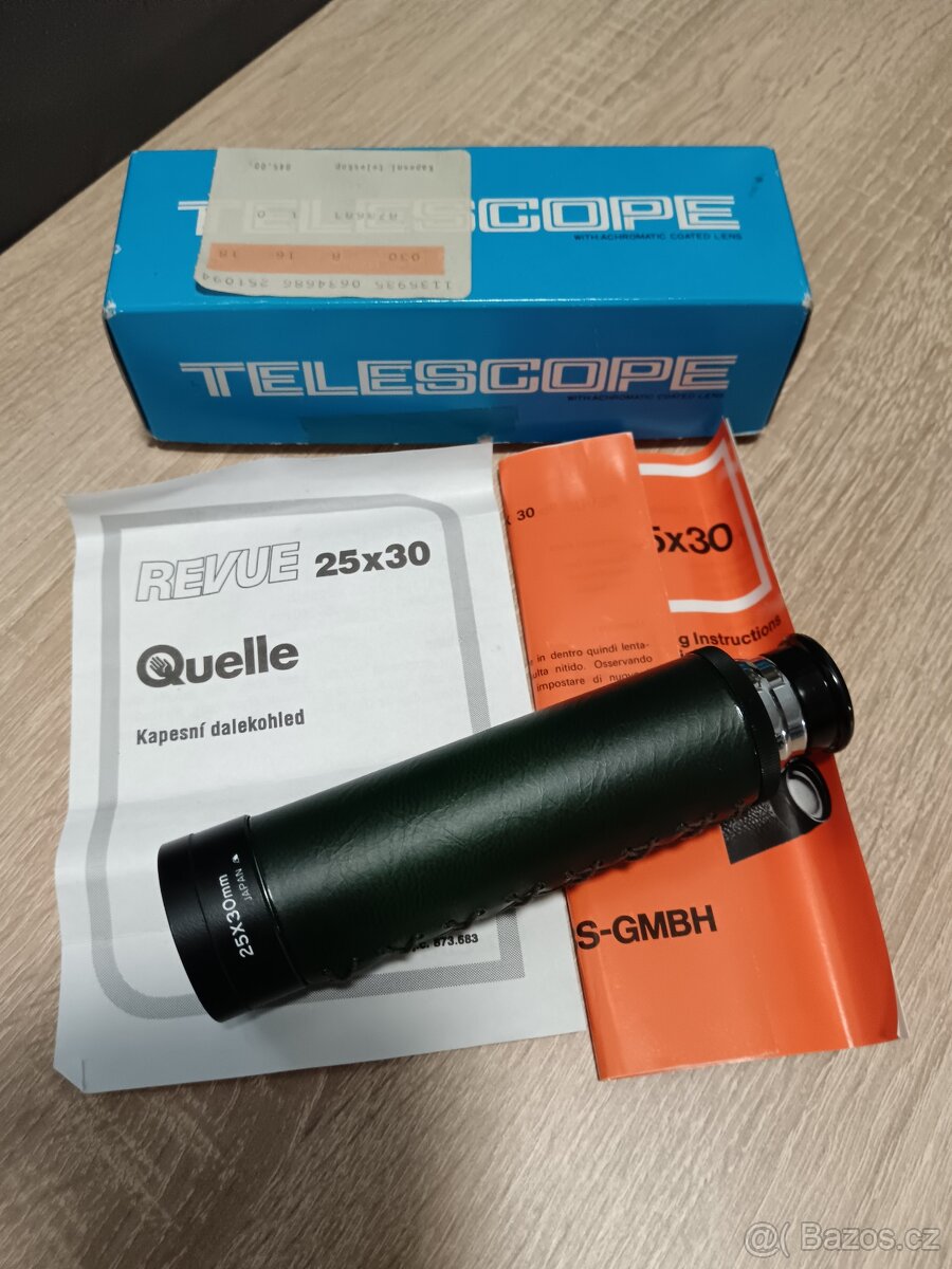 Dalekohled monokulár Revue 25x30 raritní stav