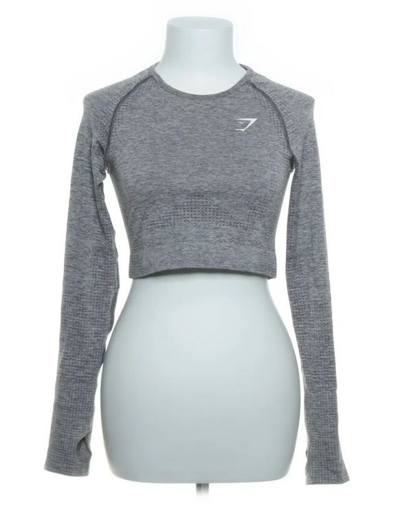 Dámský top Gymshark Vital Seamless Crop Top – šedý, vel. S/M