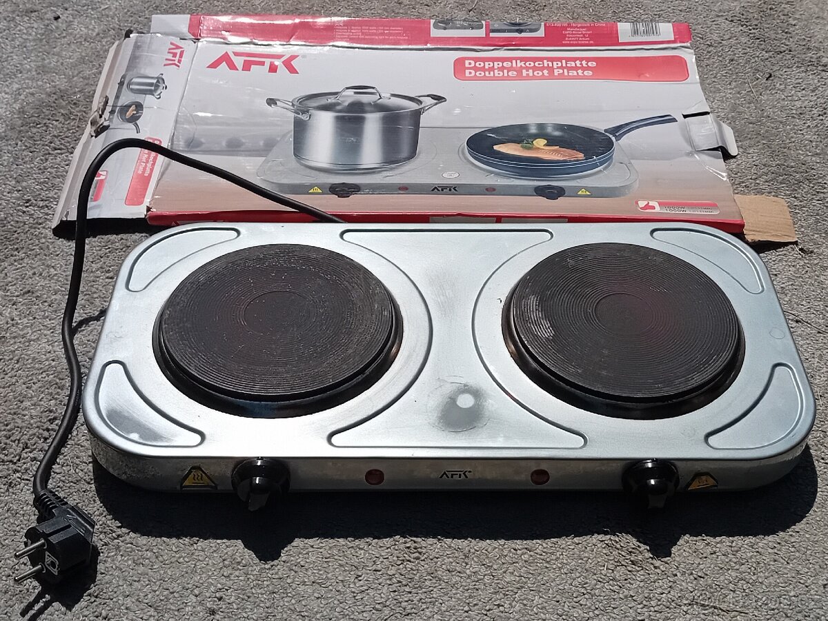 Elektrický vařič 2 plotýnky 2000w