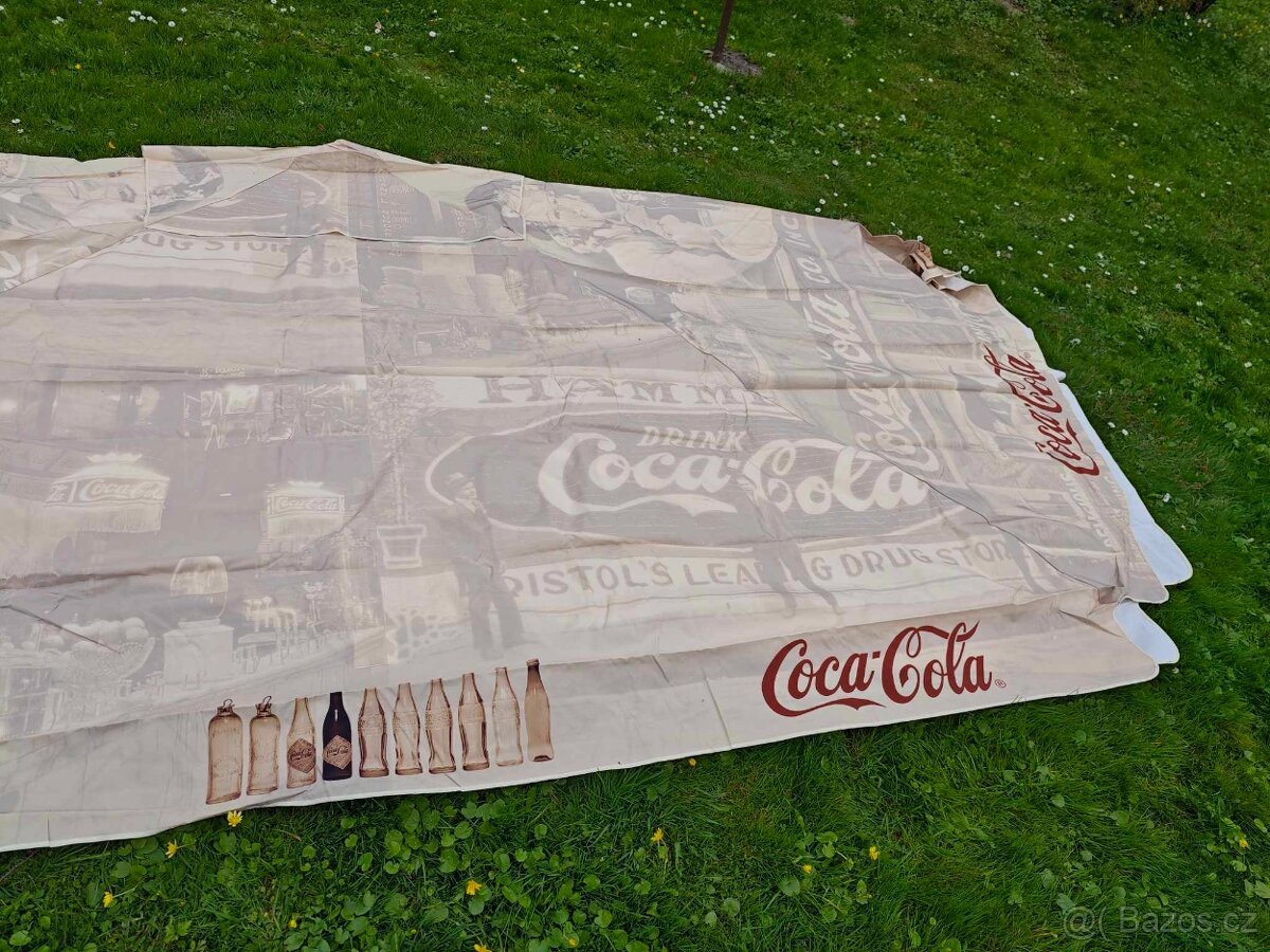 Potah na hospodský slunečník Coca-Cola 3,5m x 3,5m
