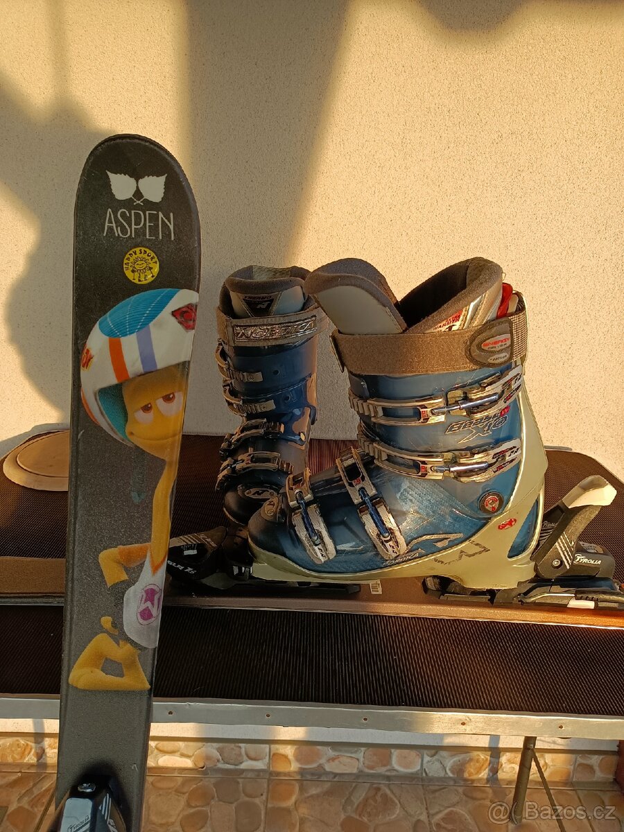 Dětské lyže ASPEN 130cm + 2xboty + helma