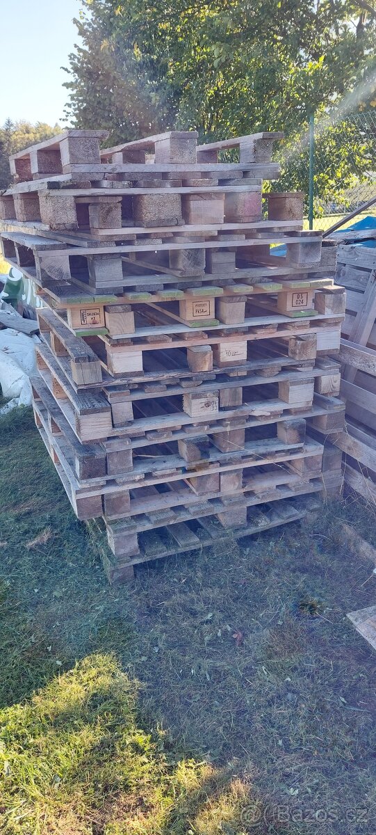 Prodám palety rozměr 120 X 110 cm