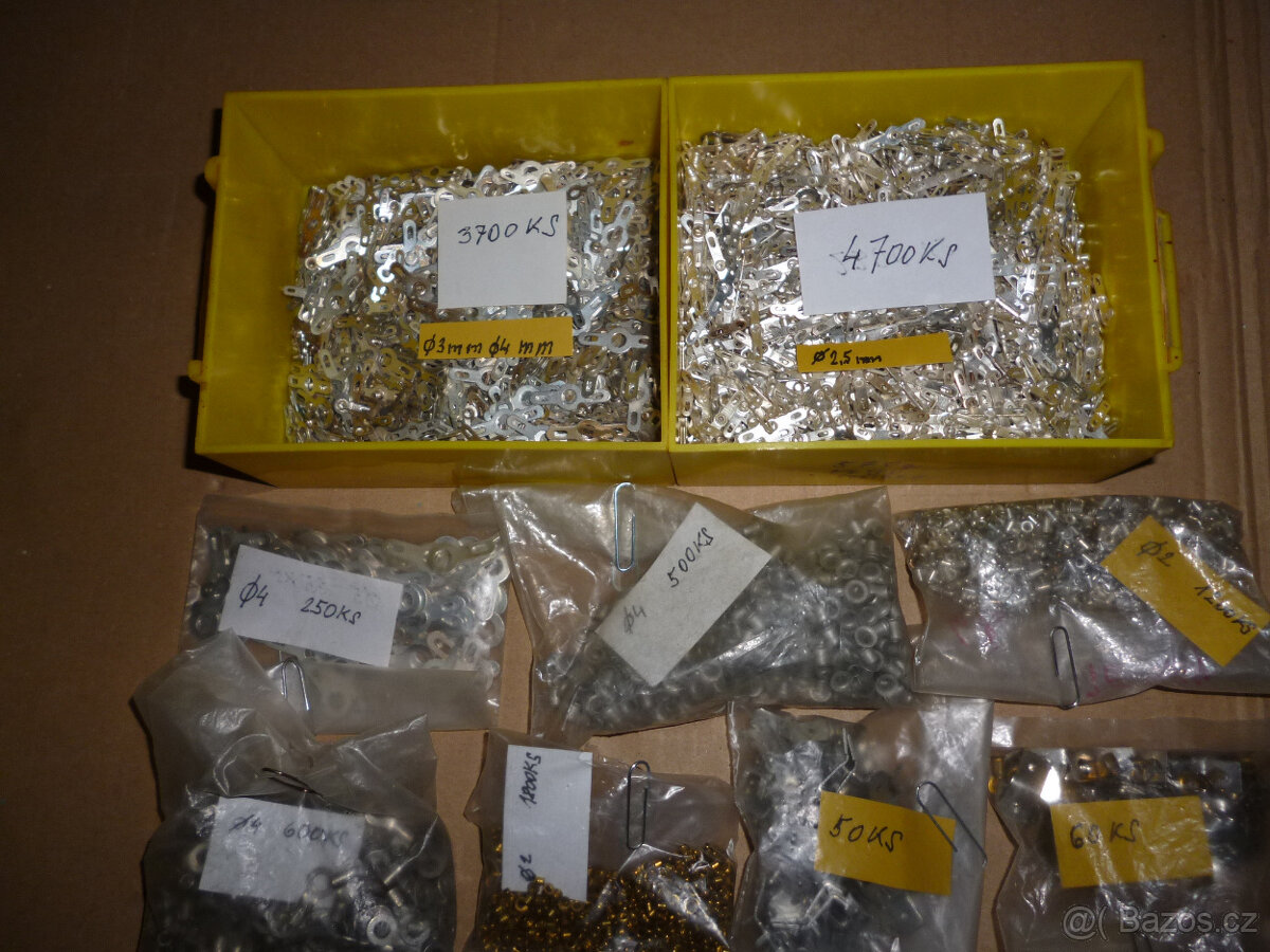 Postříbřené kontakty do tišt.spojů a další