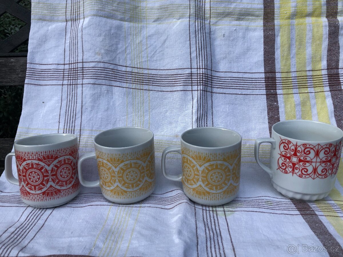 Retro hrnky, mandala