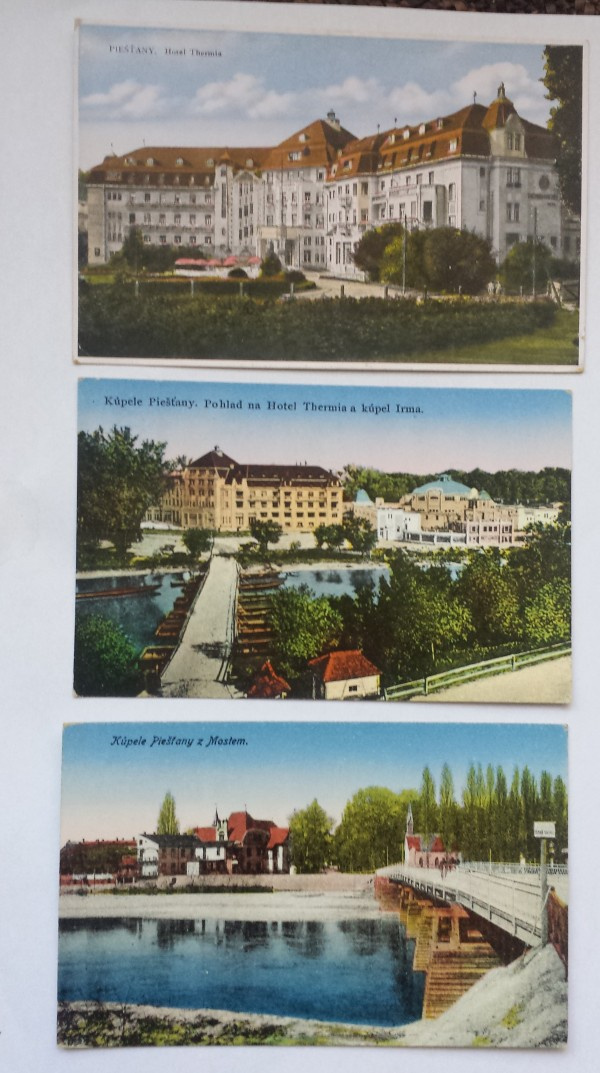 prodám Černobílé i kolorované pohlednice Piešťan a jiné