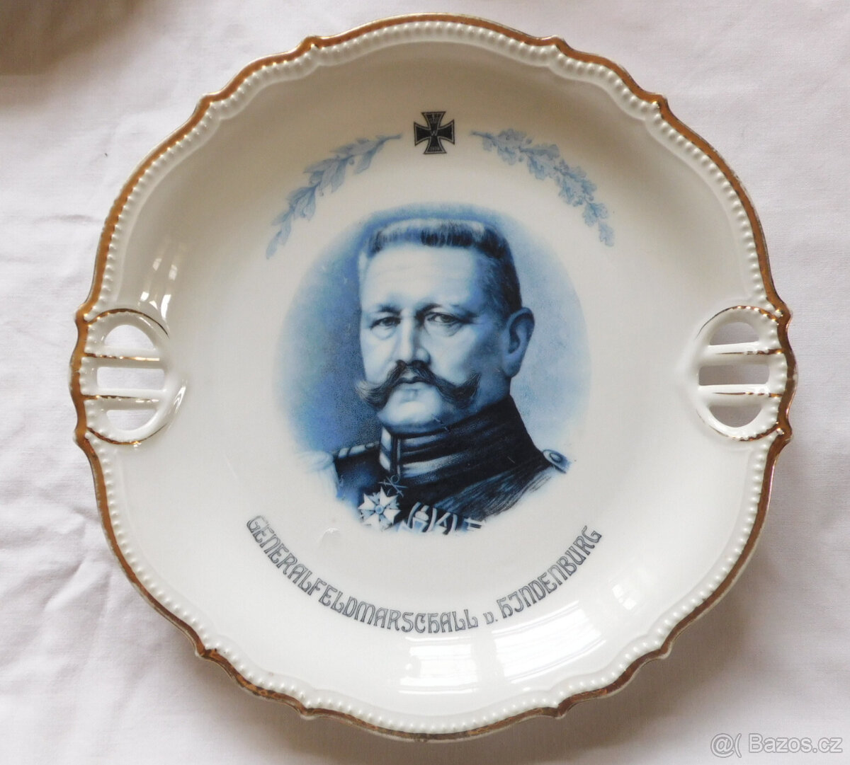Porcelánový talíř - Hindenburg, Rakousko - Uhersko
